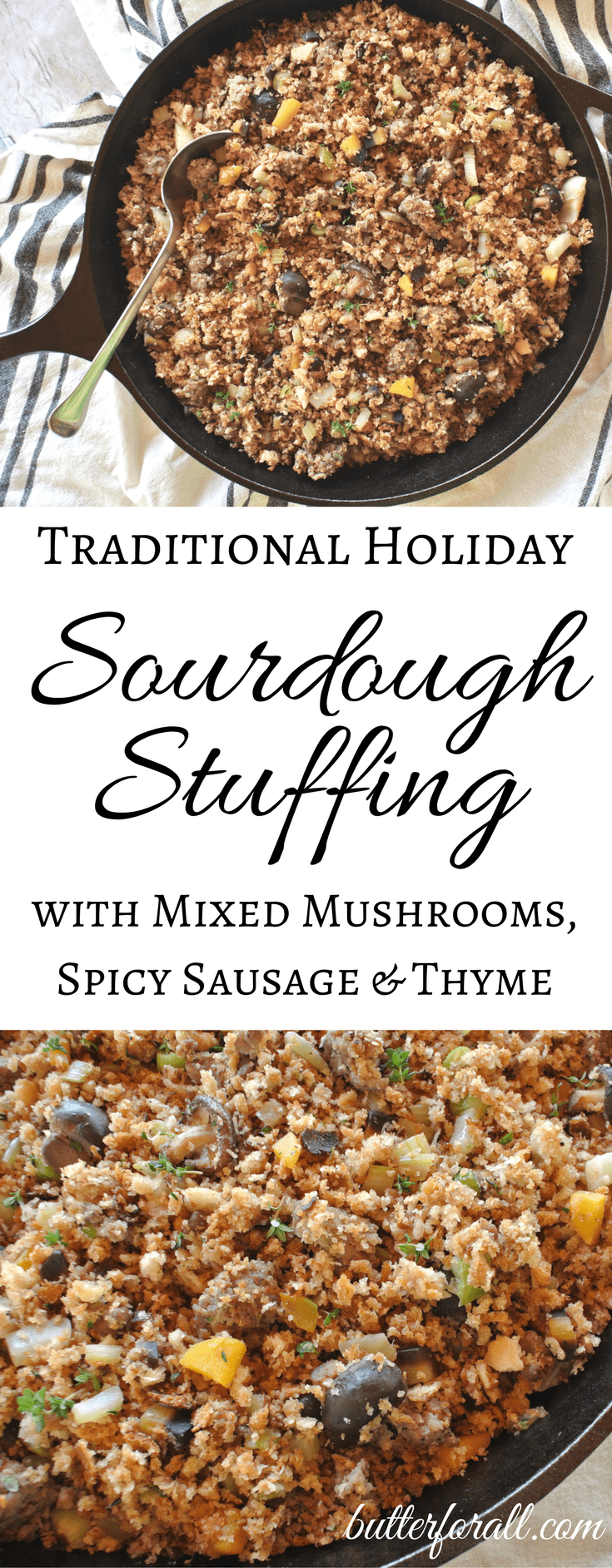 Sourdough Stuffing With Mixed Mushrooms, Spicy Sausage, and Thyme ...