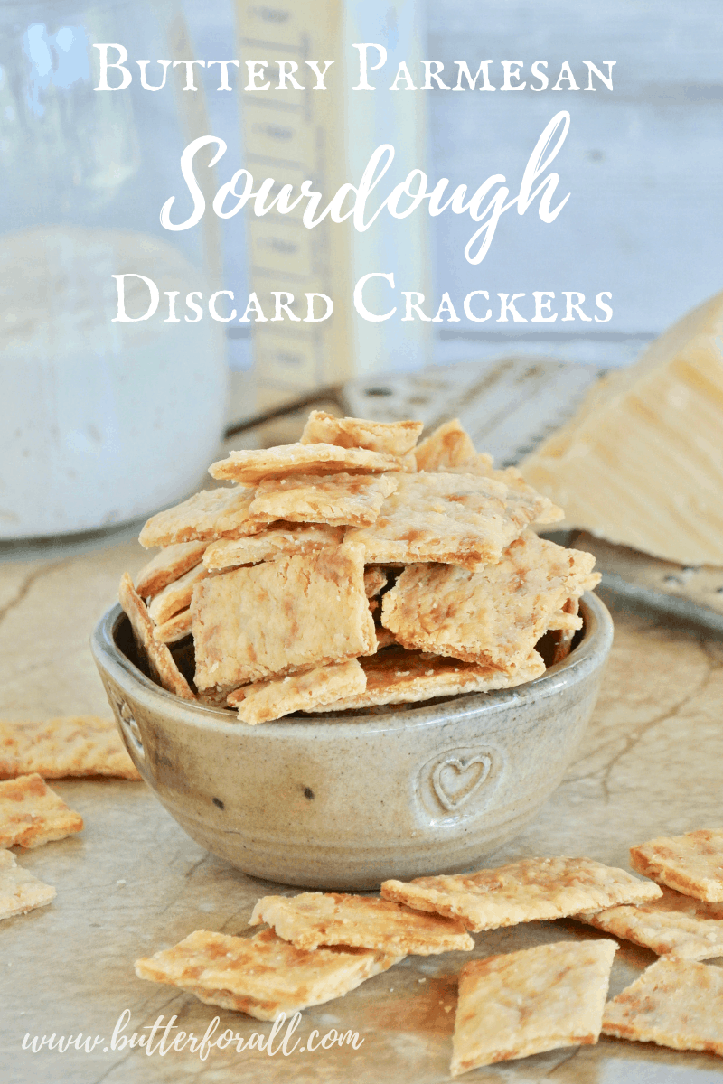 Buttery Parmesan Sourdough Discard Crackers • Butter For All