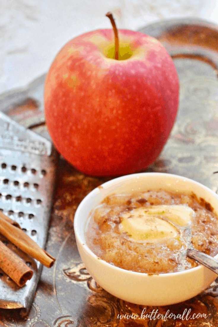 Hot Buttered Apple Sauce With Cinnamon and Nutmeg • Butter For All